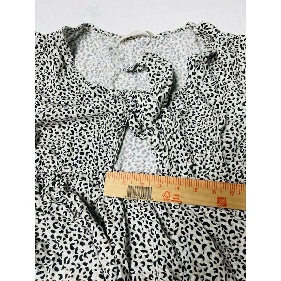 A Beautiful Soul Maxi Dress X XL Leopard Boho Cut Out Tie Side Slit Breathable - Picture 11 of 12